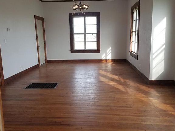 living room after remodeling looking at front door