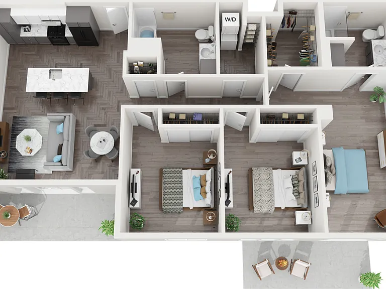 3X2 B floor plan Mercato Grove
