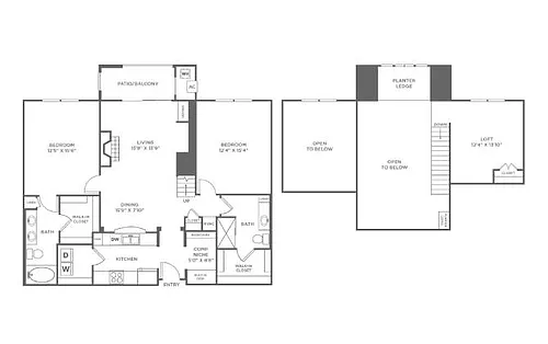 Floor plan 2 Bed/2 Bath-B9