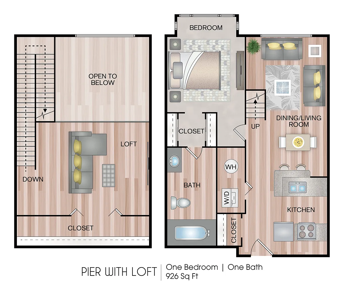 Floor plan Pier with Loft