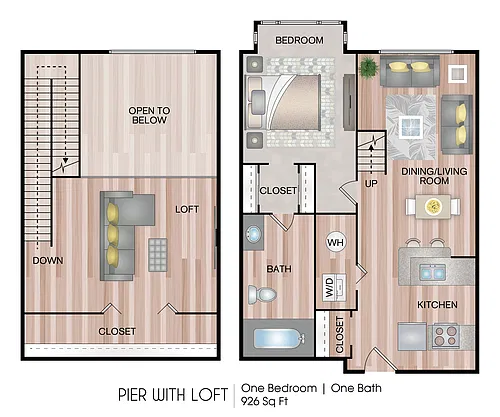Floor plan Pier with Loft