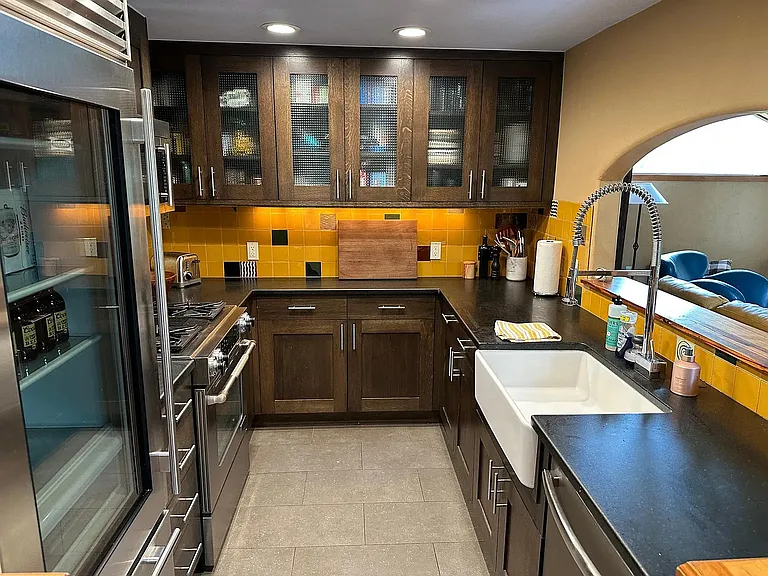 Kitchen with glass door Subzero