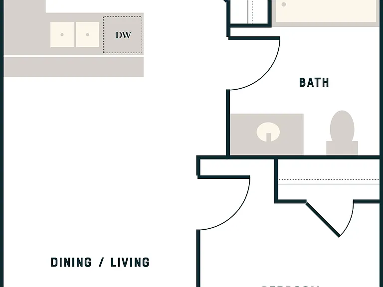 TRS2 - 1 Bed, 1 Bath - Apt E TRS2 - 1 Bed, 1 Bath - Apt E