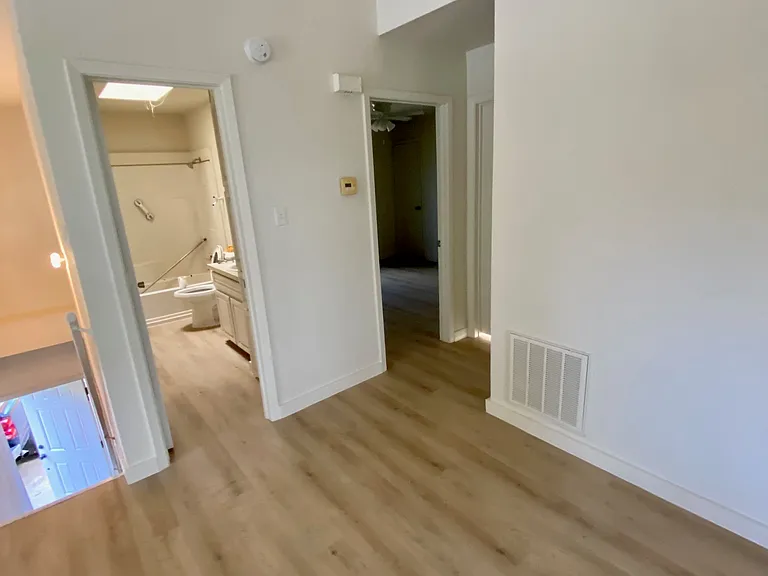 entry stairs, hall bath, guest bedroom entry