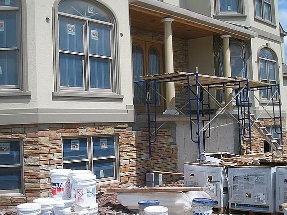 Granite Stairs being built
