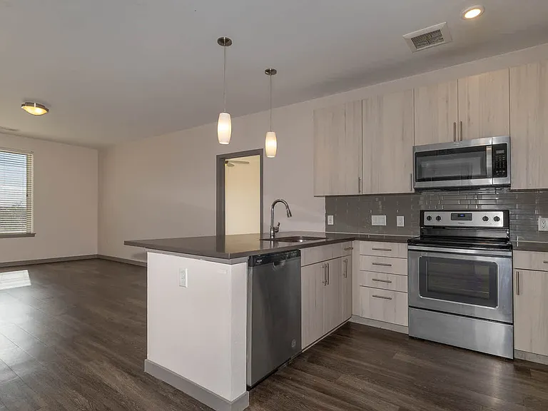 Kitchen and Living Area with Hard Surface Flooring