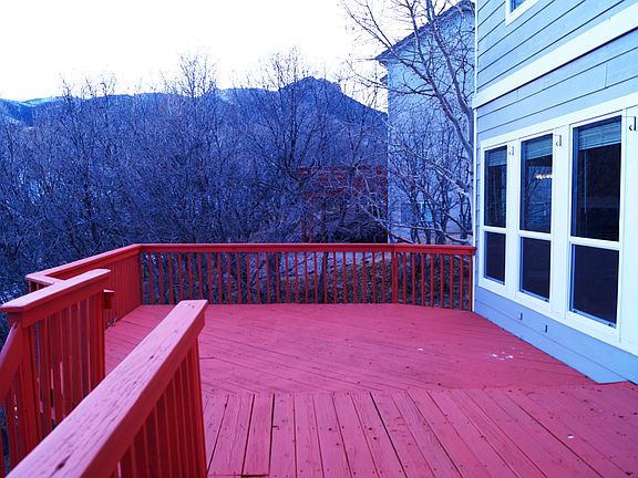 Newly refinished deck