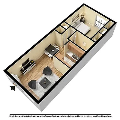 Floor plan 1 BEDROOM GARDEN