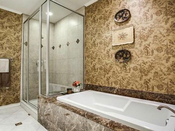 Master Bath (walls are now white)