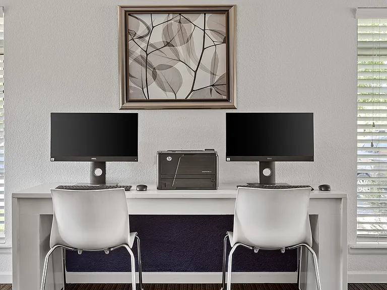 Stay productive with a convenient on-site coworking space.