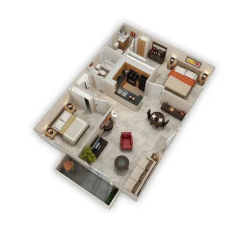 Floor plan 2x2a-R1
