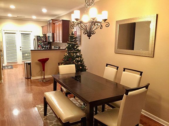 Dining area with open floor plan