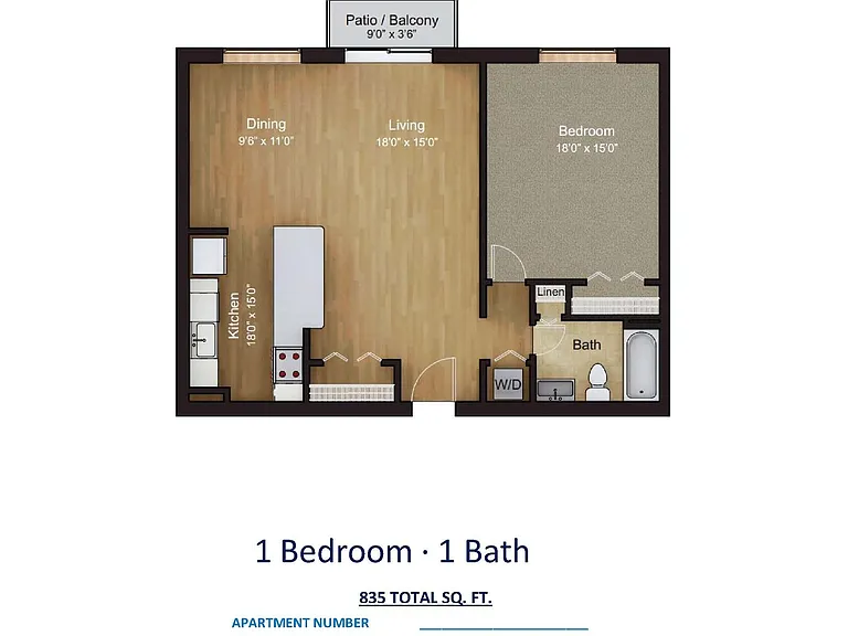 One Bedroom One Bathroom One Bedroom One Bathroom