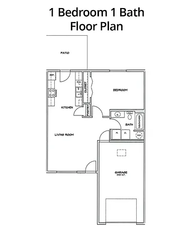Floor plan Single level 1 Bed 1 Bath