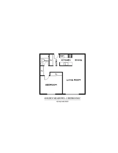 Floor plan One Bedroom C