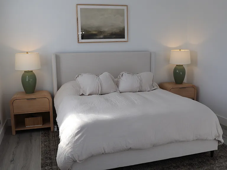 Primary bedroom. Memory foam mattress. King bed