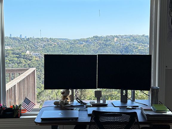 Large primary bedroom with room for work area