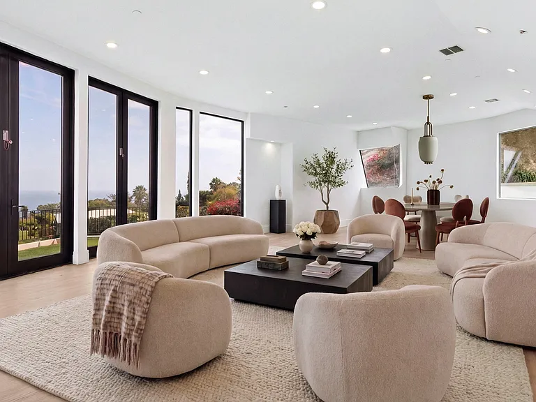 Virtually staged living room