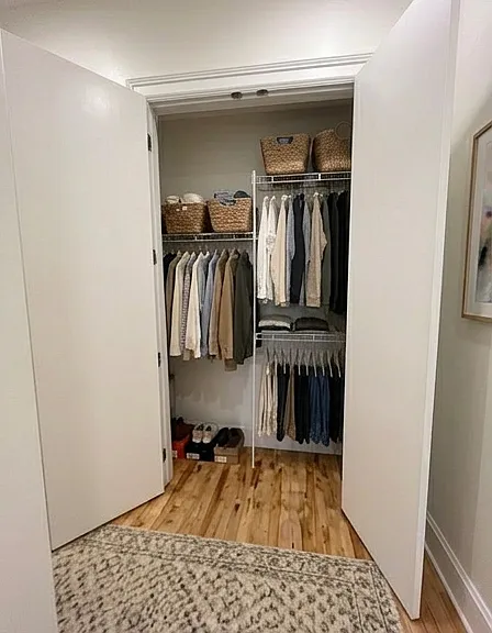 virtually staged closet