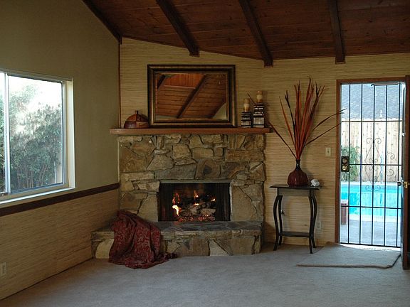 Cozy family room with gas fireplace