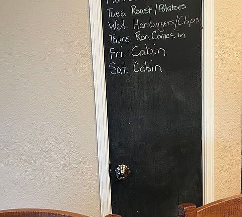 Pantry with chalkboard paint