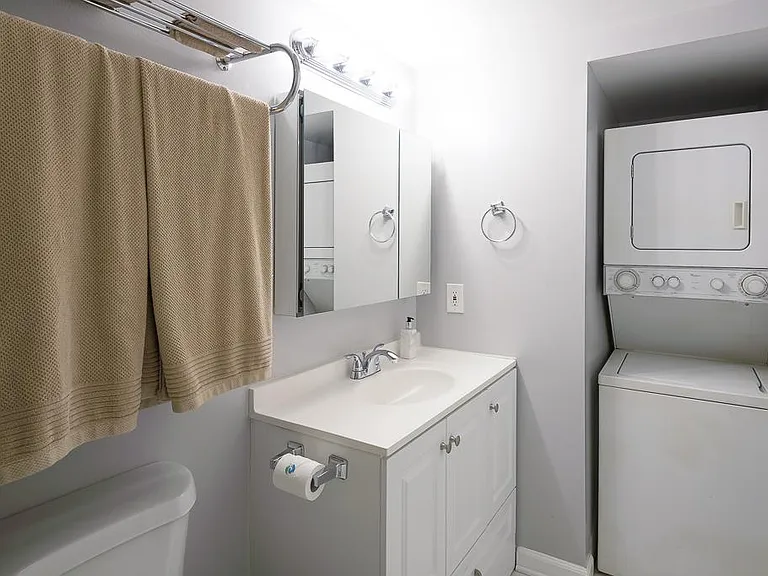 Full bath #2 is located between bedroom #2 and #3. It has a tub/shower combination.
