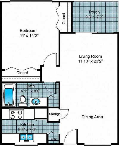 Floor plan One Bedroom