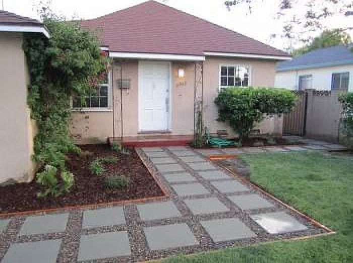 Landscaped yard