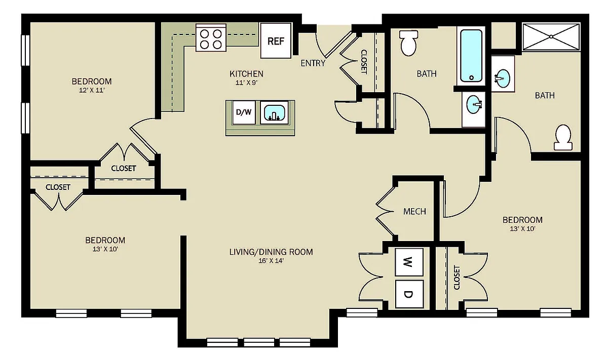 Floor plan 3 Bedroom