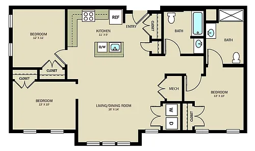 Floor plan 3 Bedroom