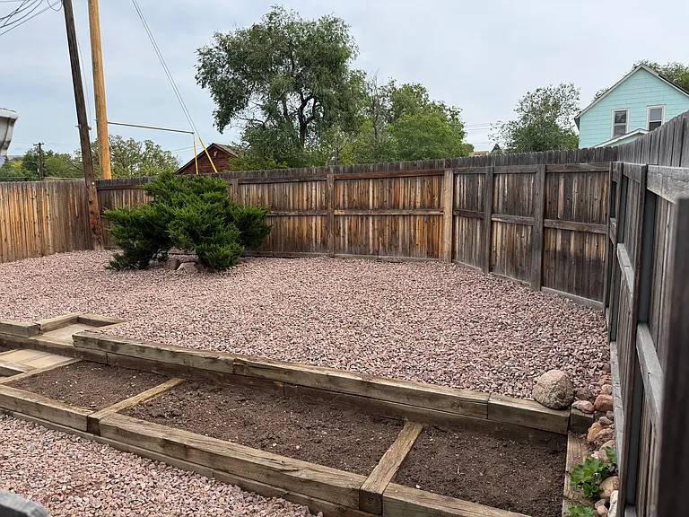 Yard looking northwest