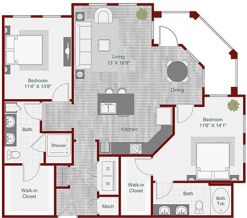 Floor plan B3-4