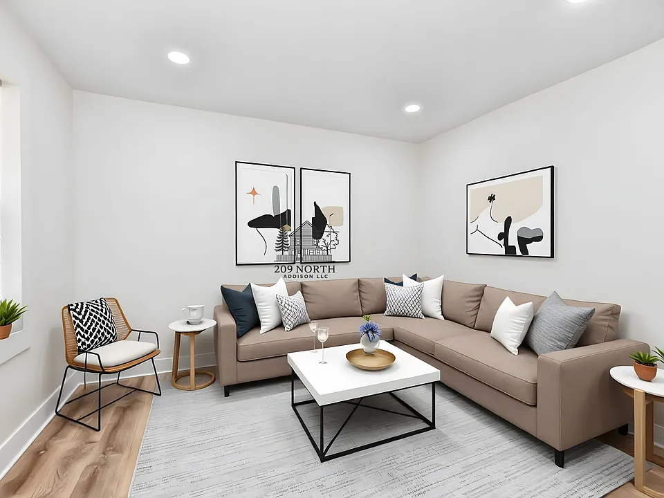 Staged living room