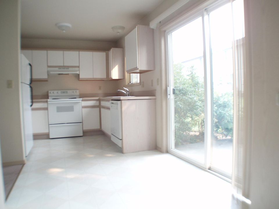 kitchen & dining area opening onto private patio.
