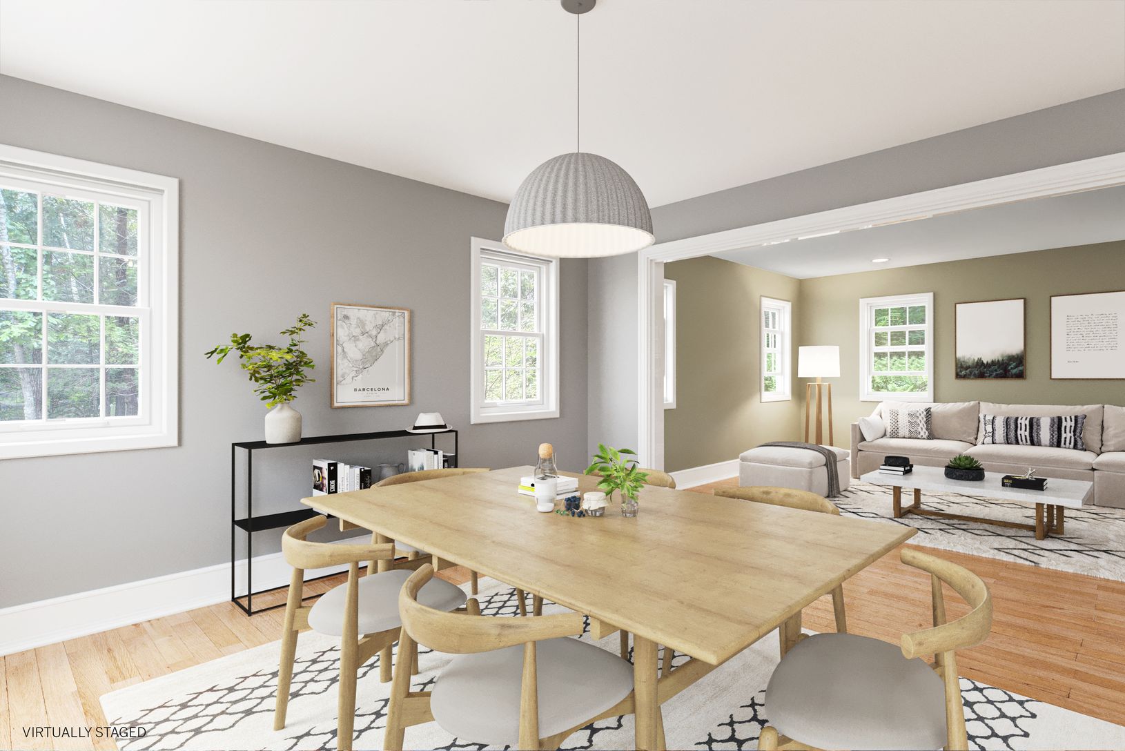  Formal Dining leads to Living Area-Virtually Staged