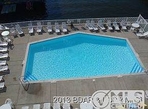 View of pool from porch