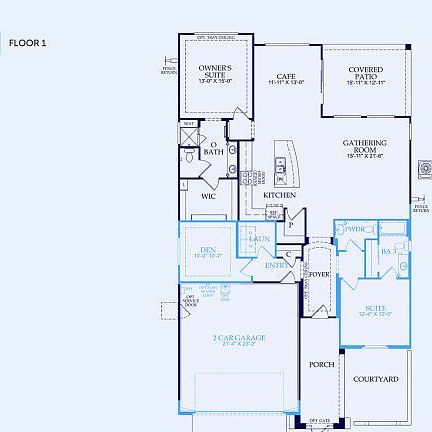 Sanctuary Floor Plan, Quick Move-In Home, Floor 1