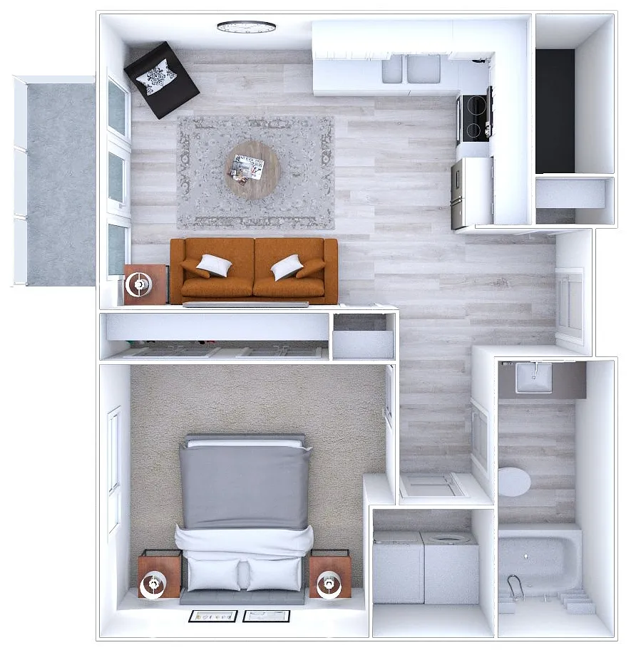 Floor plan The Serene 1x1