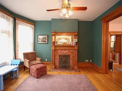 Parlor and decorative fireplace