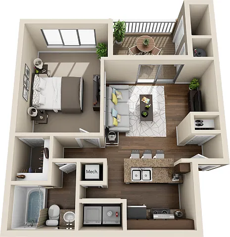Floor plan The Ansley Renovated