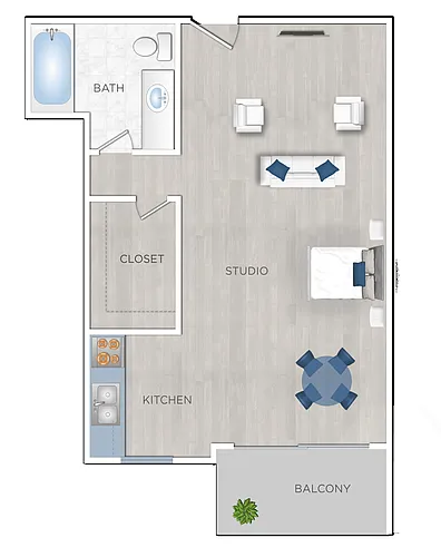 Floor plan Studio A