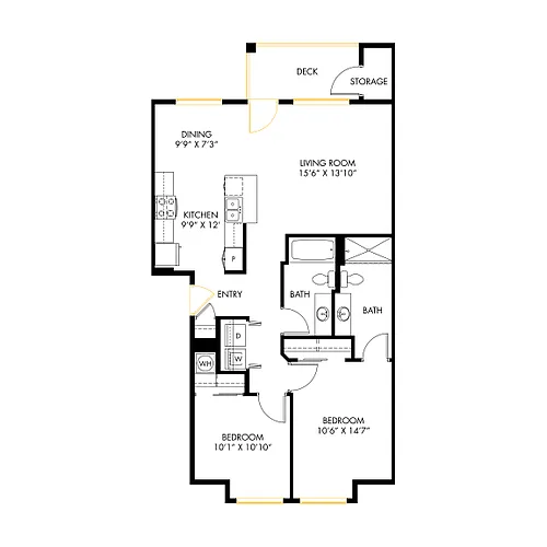 Floor plan North B3 2x2