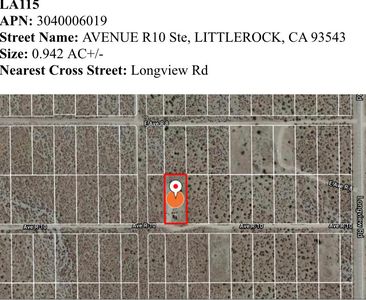 Avenue R10, Littlerock, CA, 93543