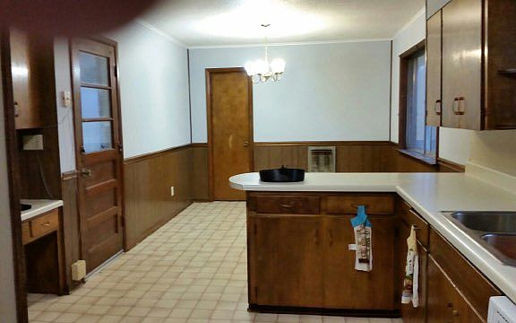Kitchen view to laundry room