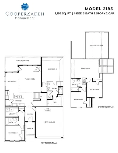 Floor plan 4 Bed 3 Bath