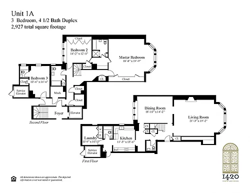 Floor plan 3 Bedroom Duplex