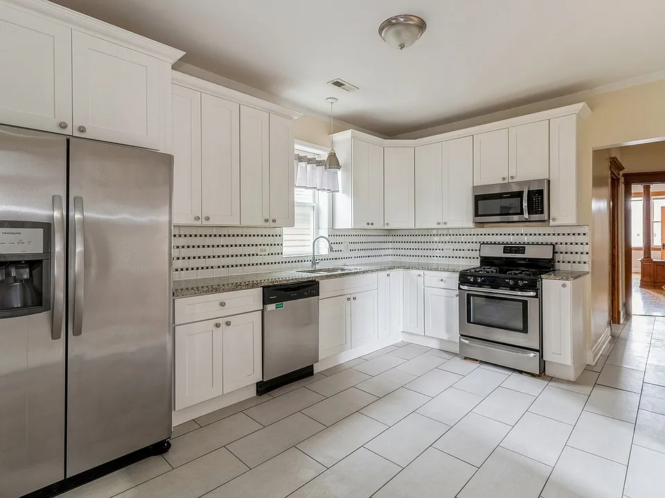 Updated kitchen with stainless steel appliances
