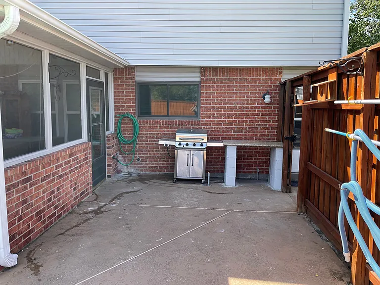 Back patio BBQ area