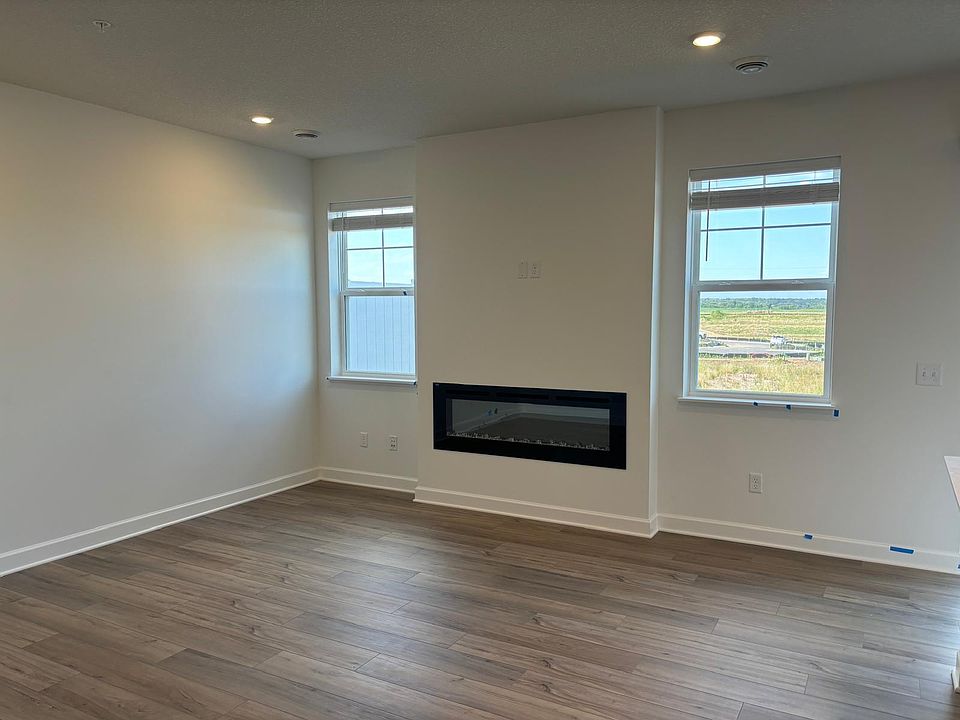 Living area with fireplace