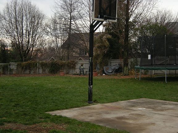 Level fenced Backyard